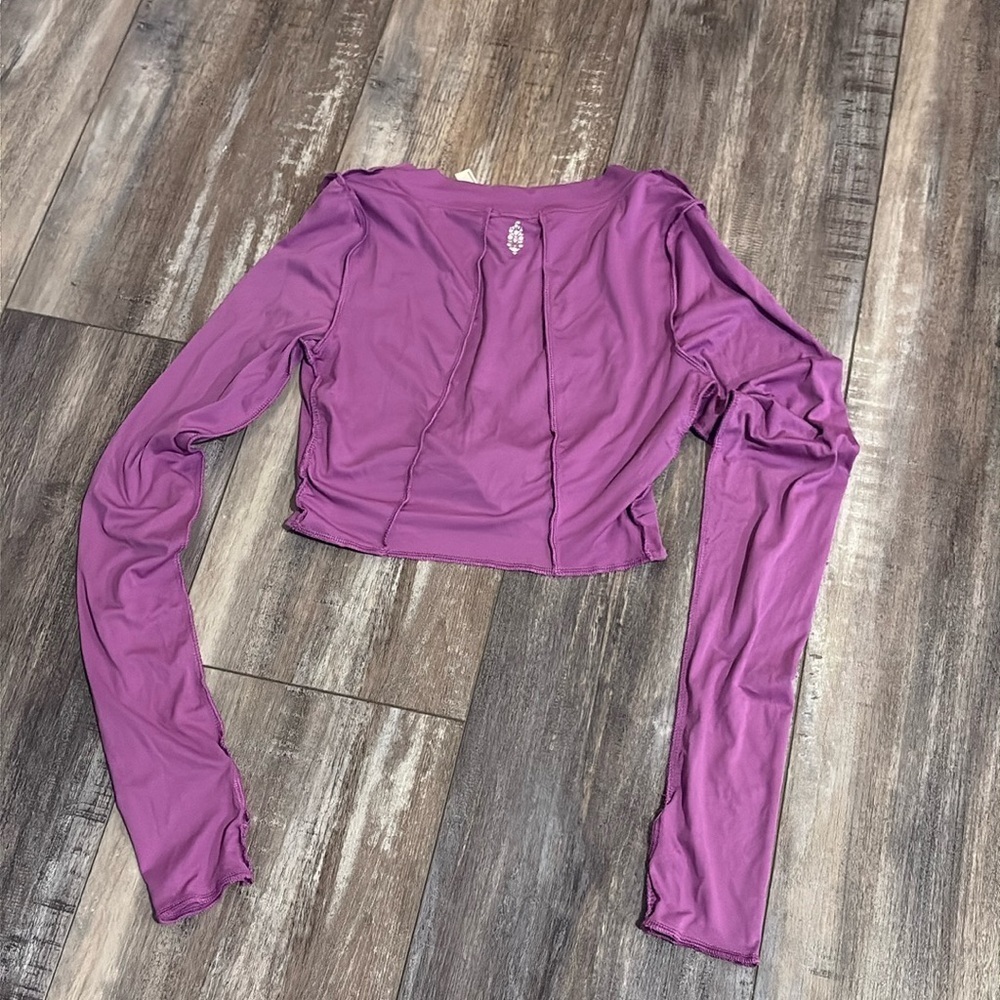 Free People Movement  Long Sleeve Crop Top Orchid FP Movement XS